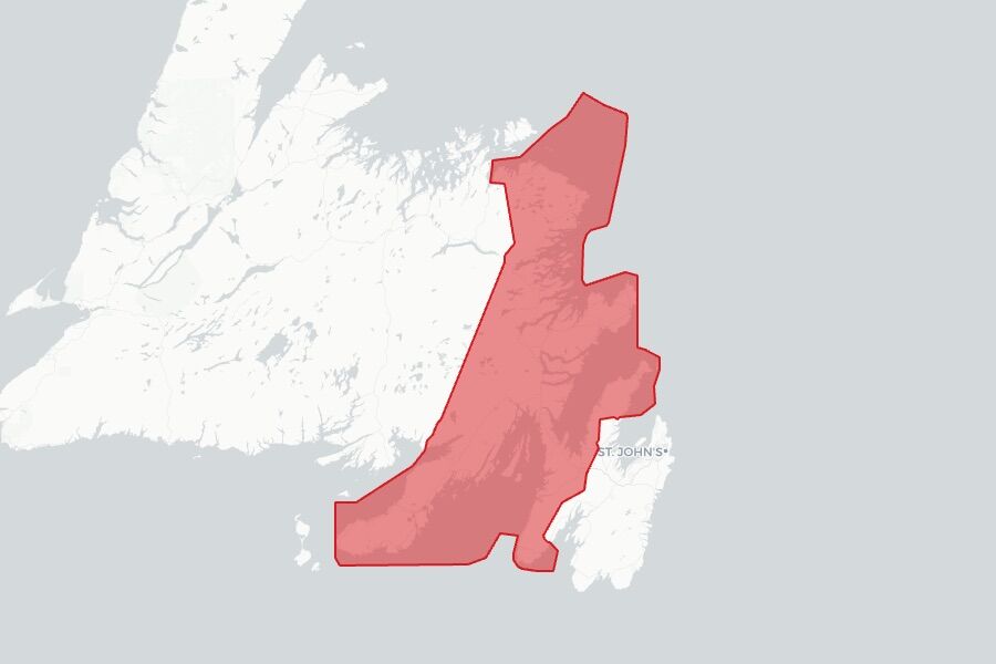 Terra Nova—The Peninsulas 2025 federal election riding boundaries map